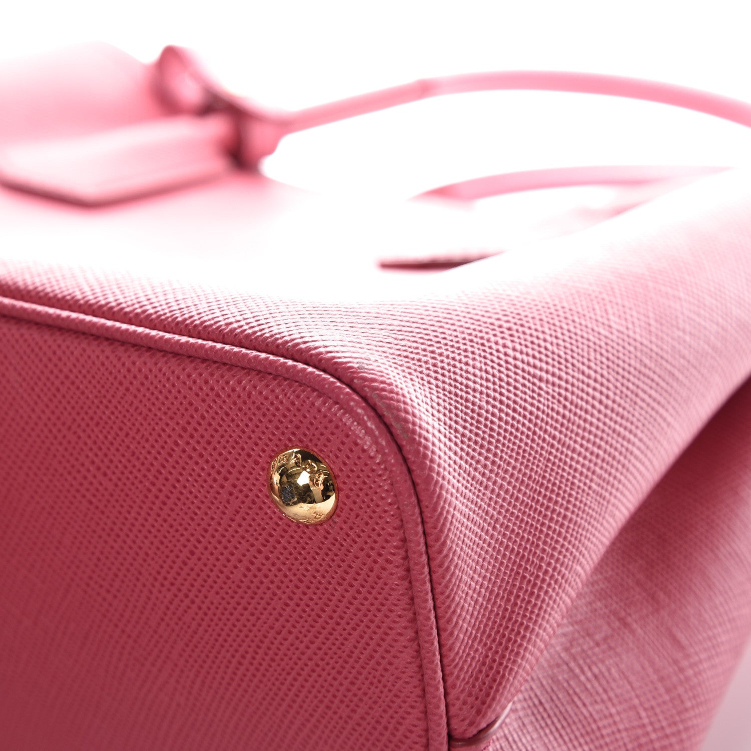 Prada Saffiano Cuir Small Bi-Color Double Bag Peonia Geranio 11 of 12