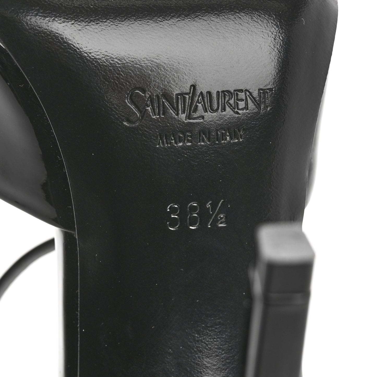 Patent Calfskin La Scandale 110 Sandals 38.5 Black