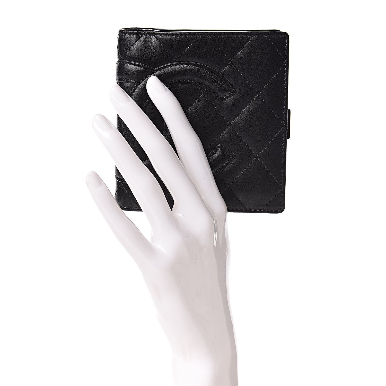 Chanel Calfskin Quilted Cambon Bi-Fold Wallet Black 2 of 9