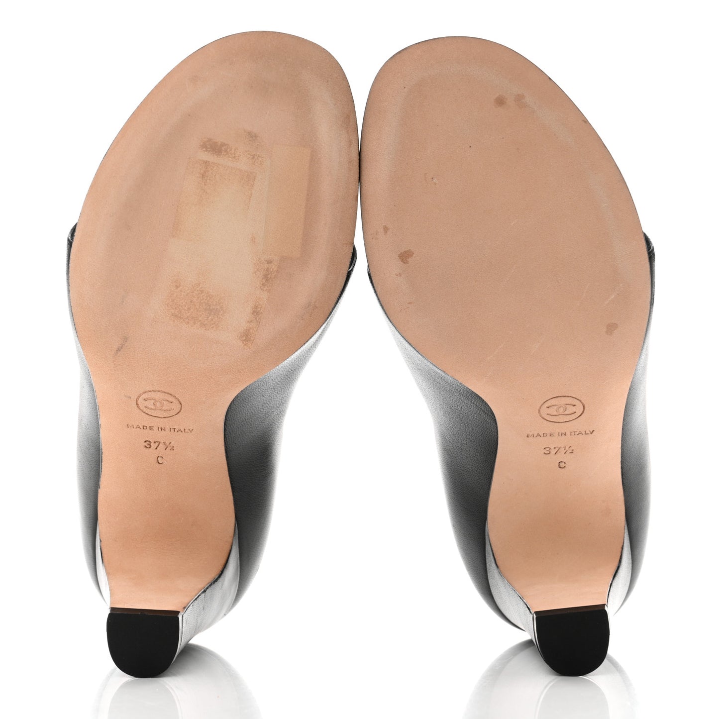 Lambskin Open Toe Mary Jane Pumps 37.5 Black