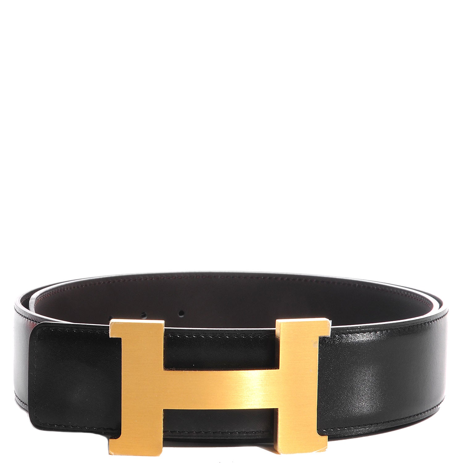 Hermes Box Chamonix Reversible Gold Constance 42mm H Belt 95 Black Chocolate 1 of 7