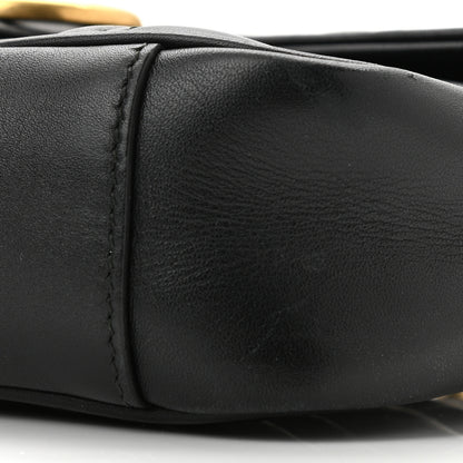 Gucci Calfskin Matelasse Mini GG Marmont Shoulder Bag Black 10 of 10