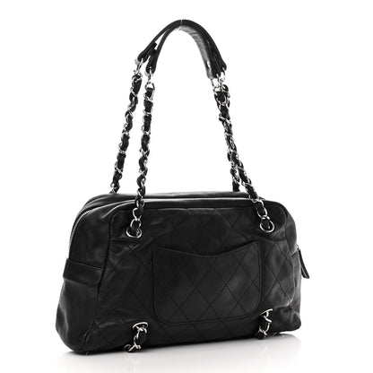 Chanel Lambskin Quilted Medium Chain Around Tote Black 2 of 12