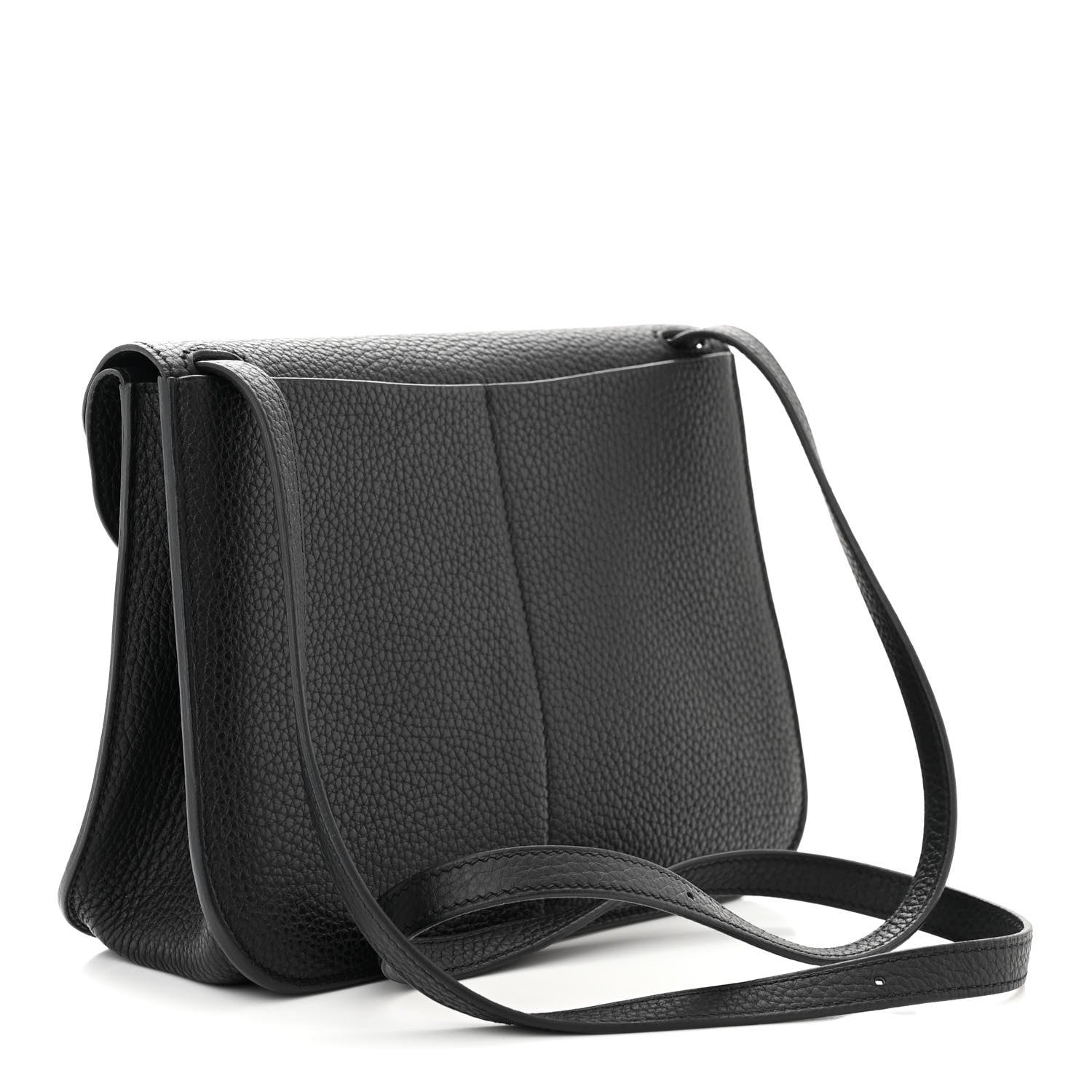 Hermes Taurillon Clemence Halzan 25 Black 3 of 11