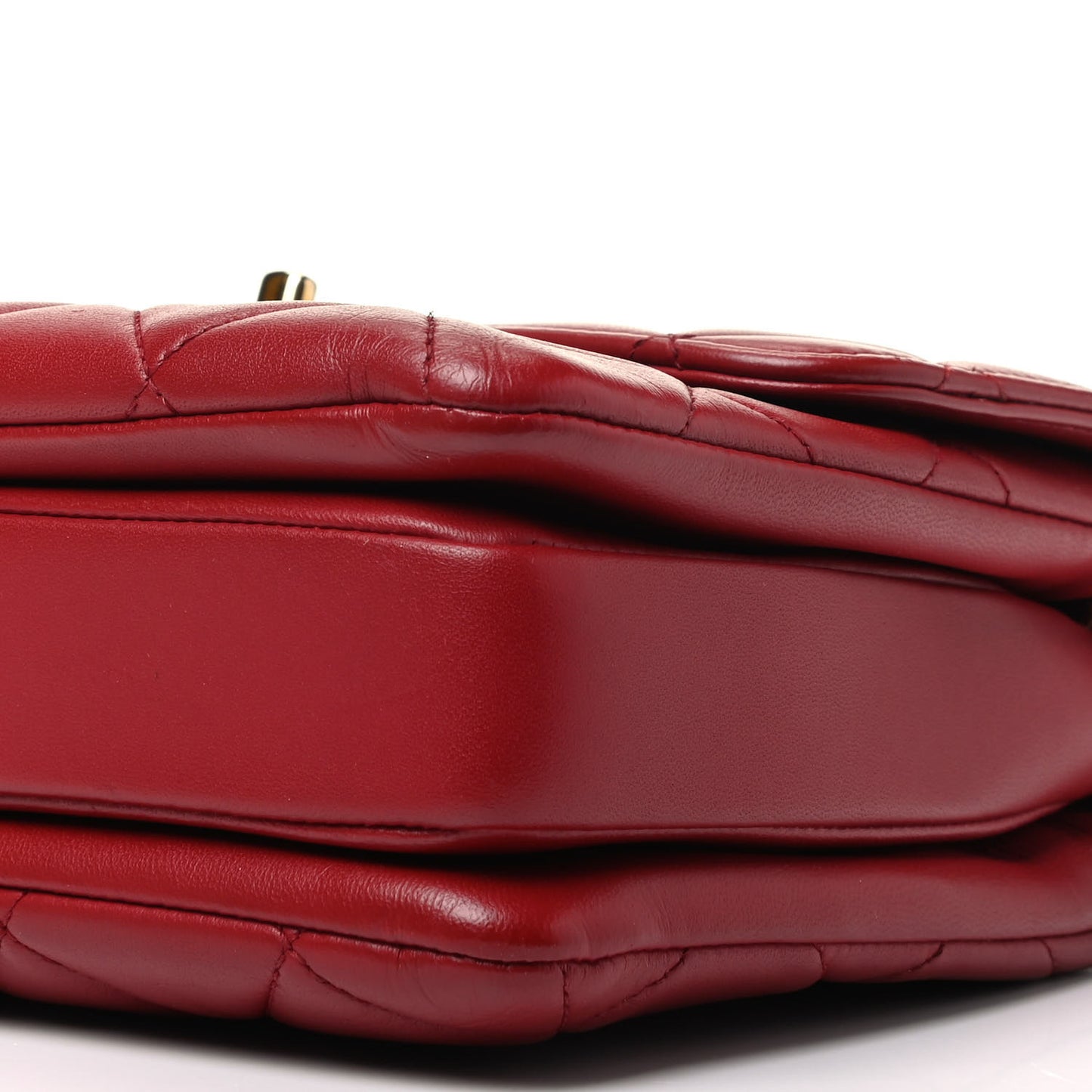 Lambskin Quilted Small Trendy CC Flap Dual Handle Bag Red
