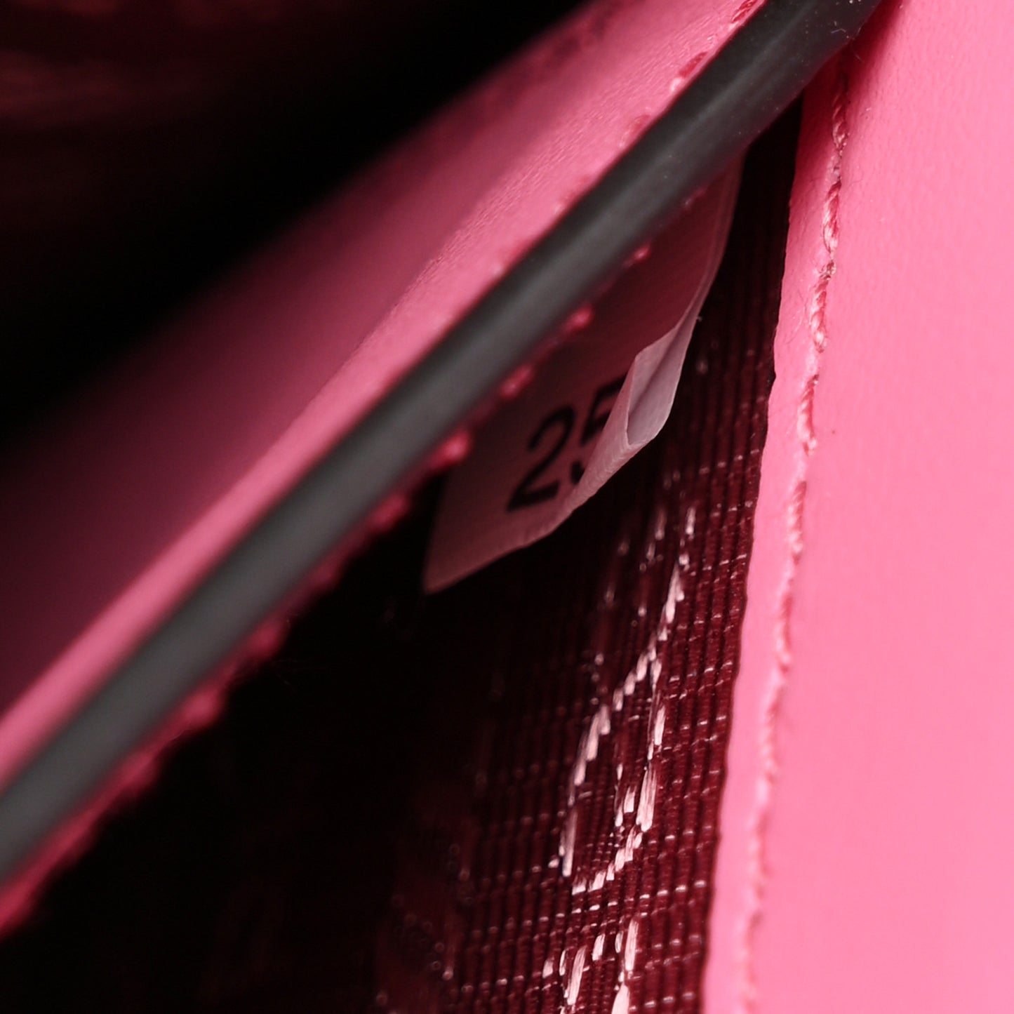 Box Calfskin Triangle Embleme Flap Shoulder Bag Begonia