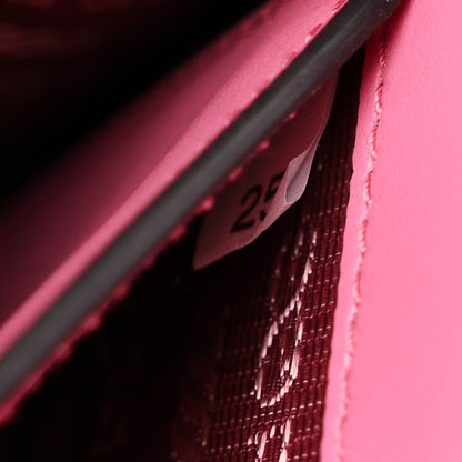 Prada Box Calfskin Triangle Embleme Flap Shoulder Bag Begonia 7 of 10