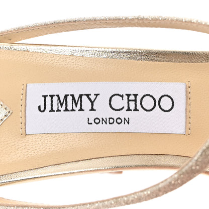 Jimmy Choo Dusty Glitter Anise 95 Sandals 39.5 Platinum Ice 7 of 12