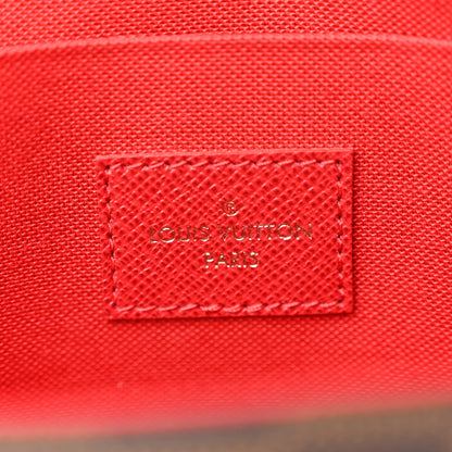 Louis Vuitton Damier Ebene Pochette Felicie Chain Wallet 6 of 9