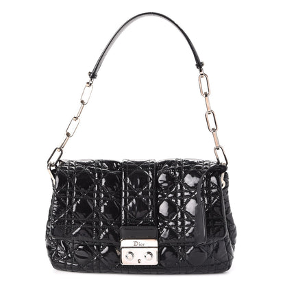 Christian Dior Patent Cannage New Lock Flap Black 1 of 8