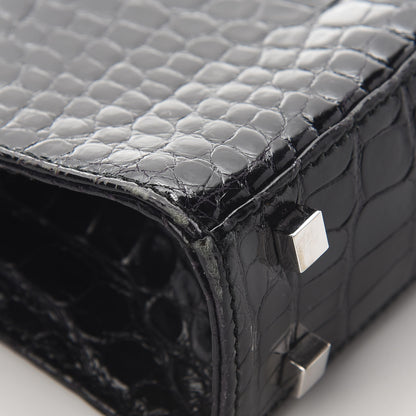 Gucci Alligator Shoulder Bag Black 10 of 10