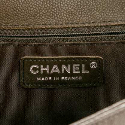Chanel Caviar Quilted New Medium Boy Flap Khaki 6 of 11