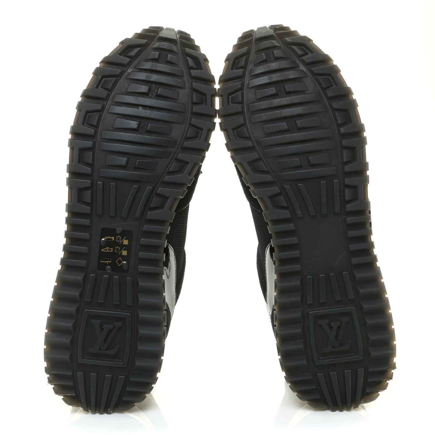 Suede Monogram Run Away Sneakers 38 Black