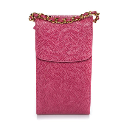 Chanel Caviar Cell Phone Crossbody Bag Pink 1 of 9