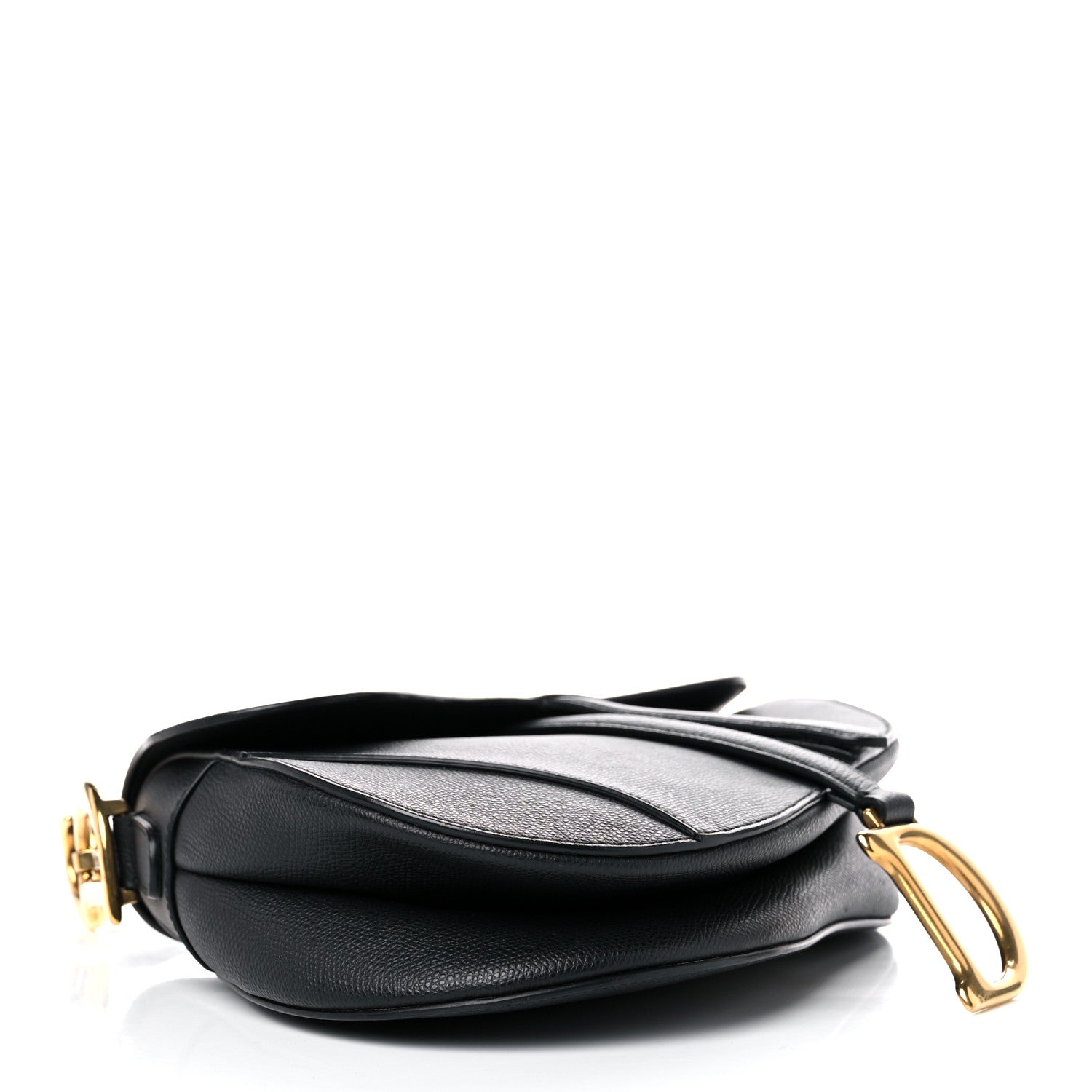Christian Dior Grained Calfskin Saddle Bag Black 4 of 15