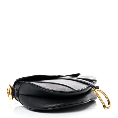 Christian Dior Grained Calfskin Saddle Bag Black 4 of 15