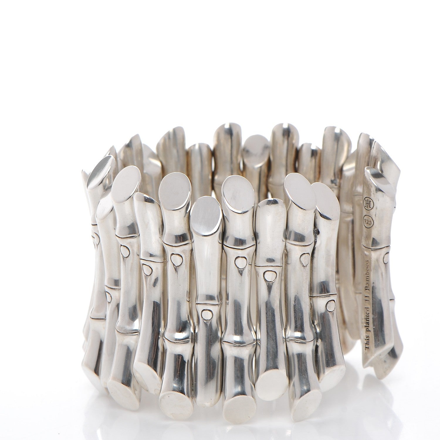 John Hardy Sterling Silver Metallic Bamboo Cluster Flex Cuff 3 of 5
