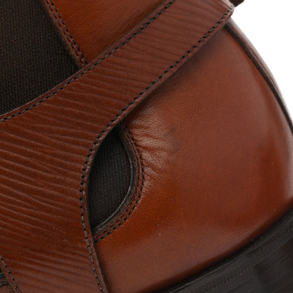 Louis Vuitton Calfskin Epi Greenwich Chelsea Ankle Boots 8.5 Cognac 13 of 15