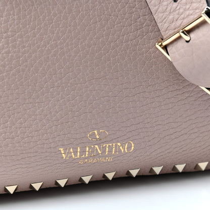 Valentino Garavani Pebbled Calfskin Small Rockstud Flip-Lock Messenger Bag Poudre 9 of 10