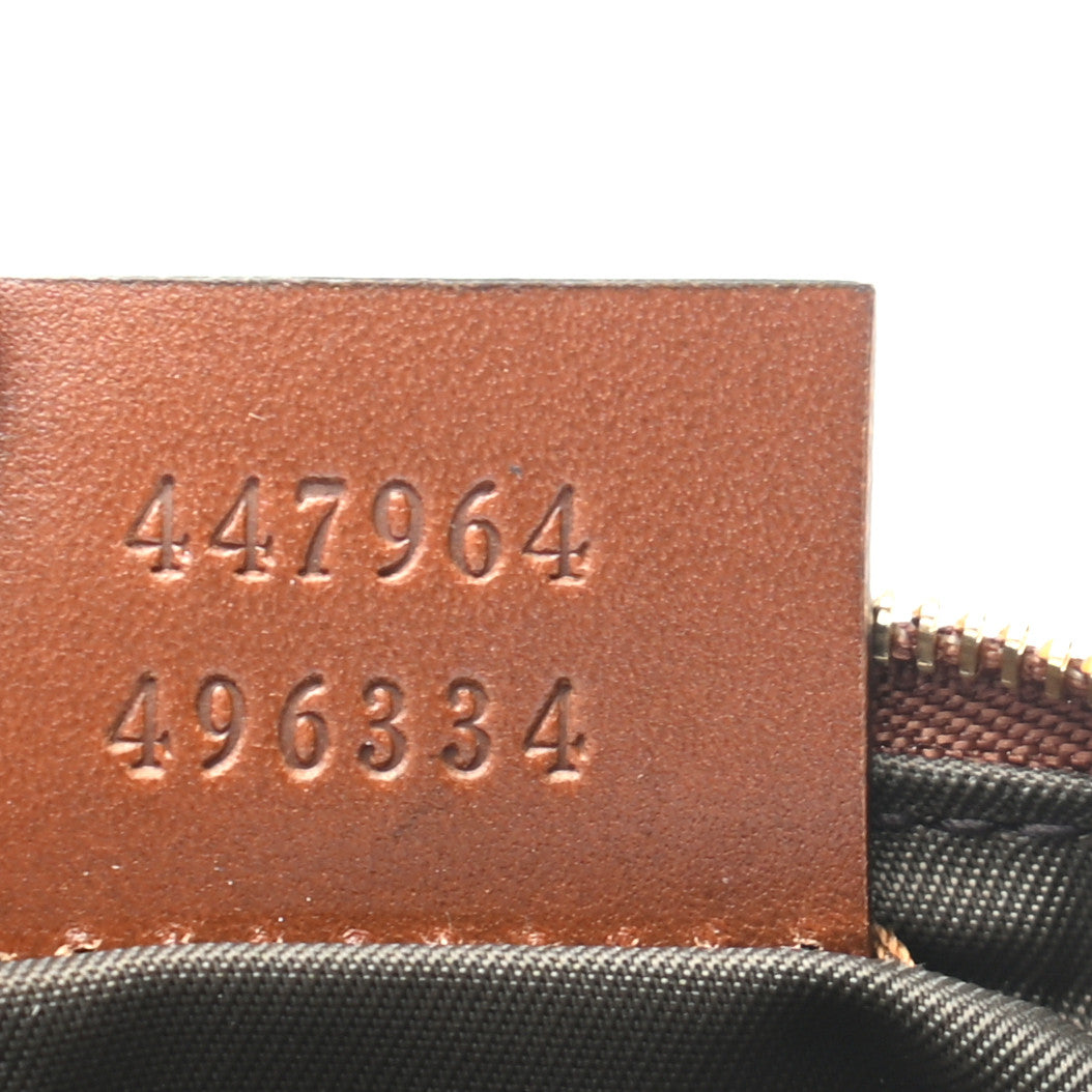 GG Supreme Monogram Key Case Brown