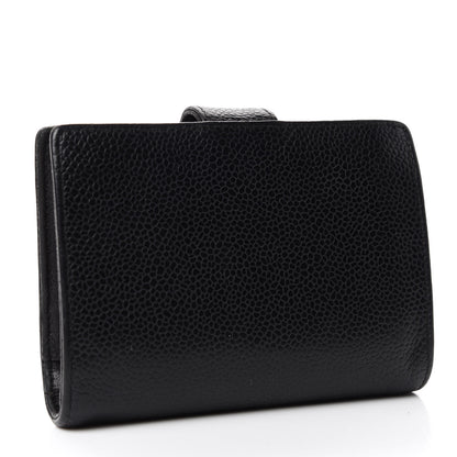 Chanel Caviar Timeless CC Compact French Wallet Black 3 of 7