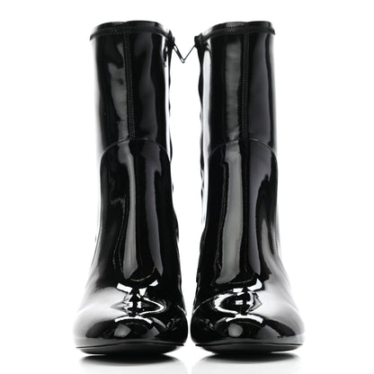 Louis Vuitton Patent Silhouette Ankle Boots 38 Black 2 of 8
