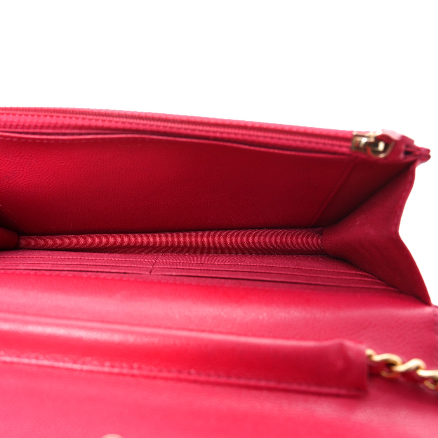 Chanel Caviar Quilted 2.55 Reissue Wallet On Chain WOC Dark Pink 5 of 11