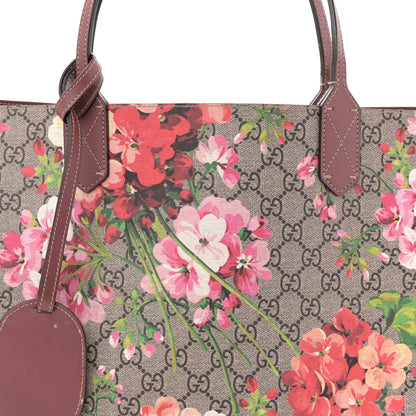 Gucci GG Supreme Monogram Blooms Medium Reversible Tote Beige Multicolor Dry Rose 7 of 12