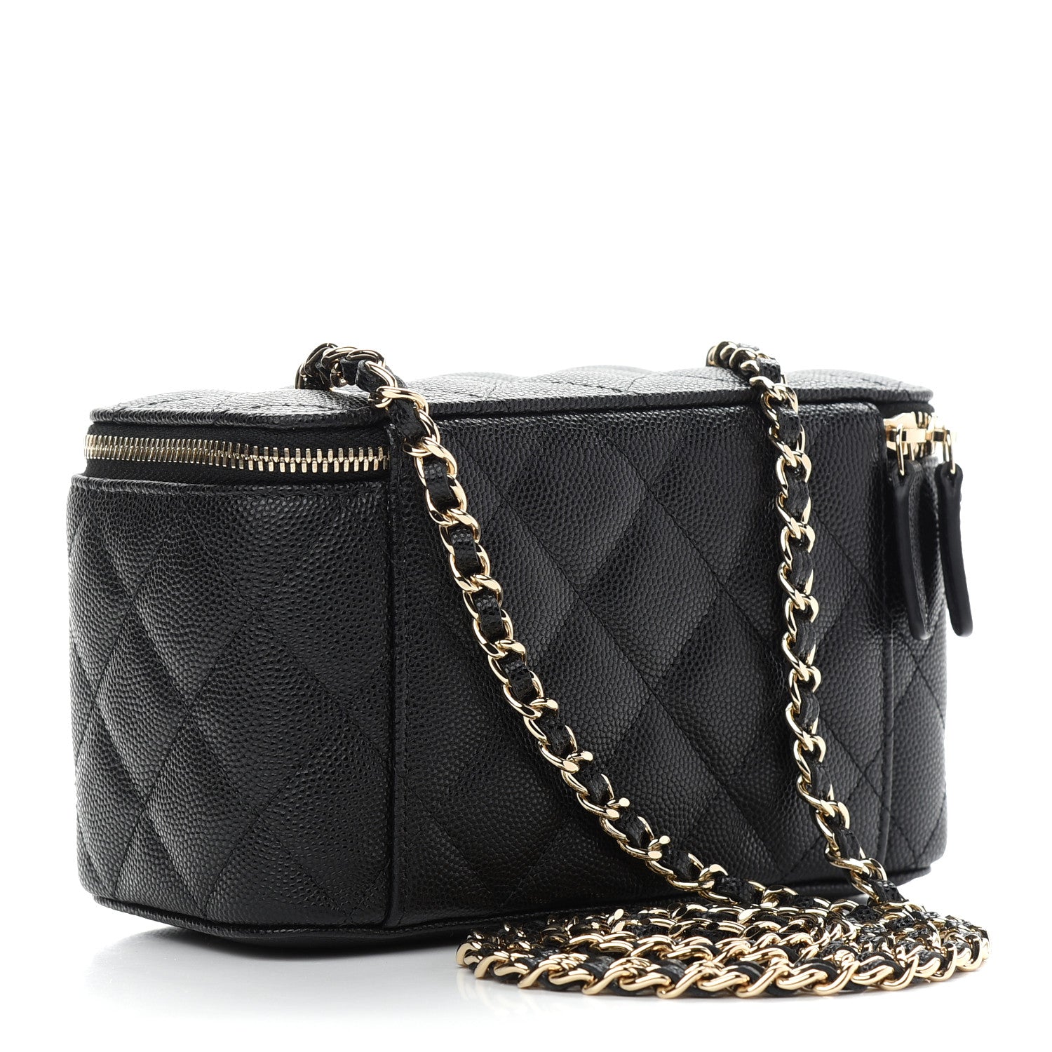 Chanel Caviar Quilted Small Vanity Case With Chain Black 3 of 9
