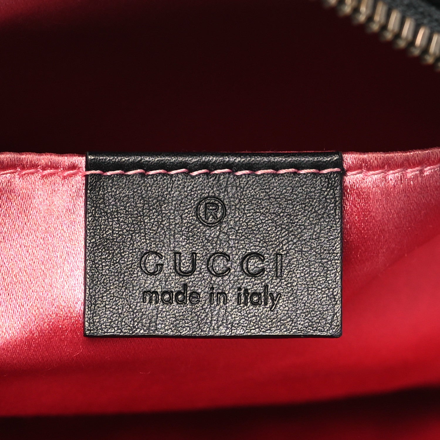 Gucci Velvet Matelasse Deer Embroidered Small GG Marmont Chain Shoulder Bag Black 6 of 11