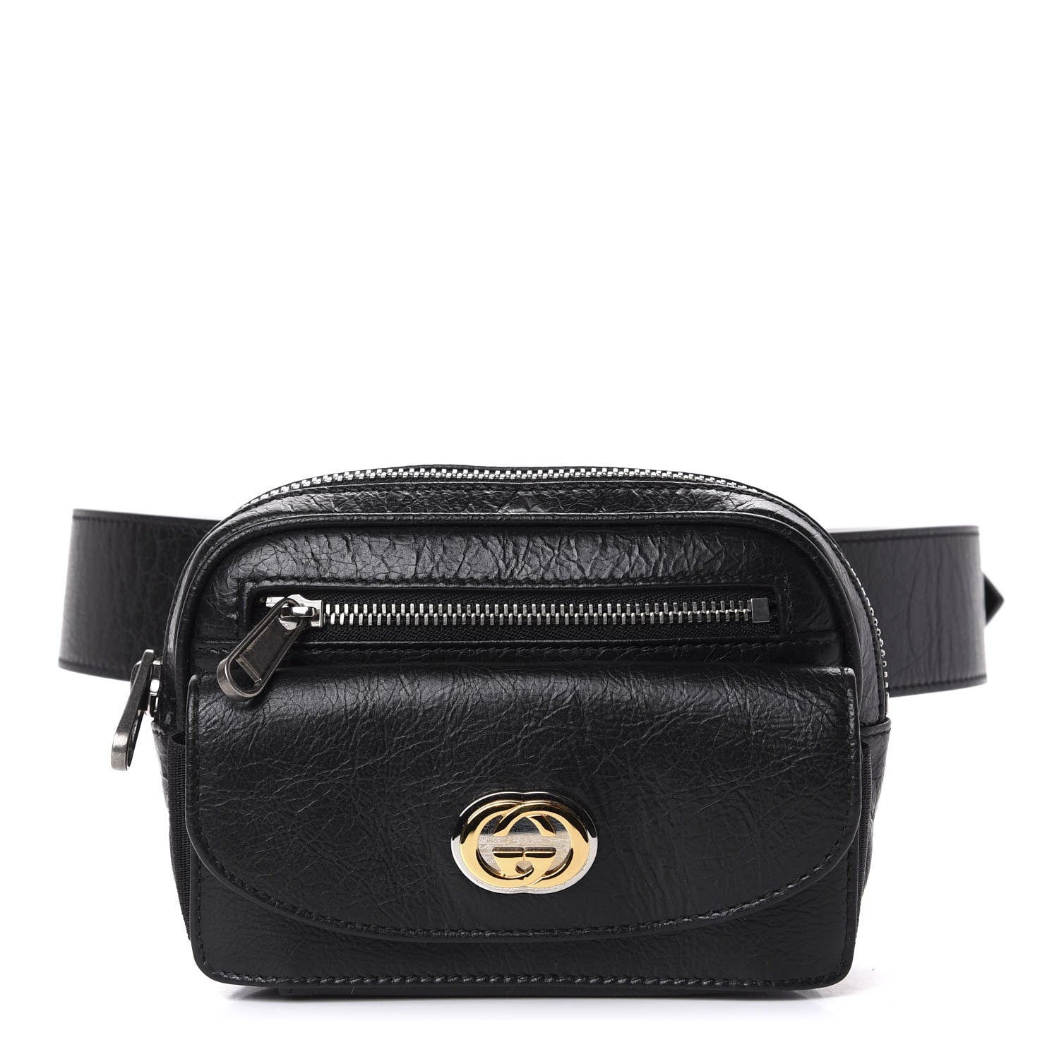 Gucci Fluffy Calfskin Mini Morpheus Belt Bag 70 28 Black 1 of 12