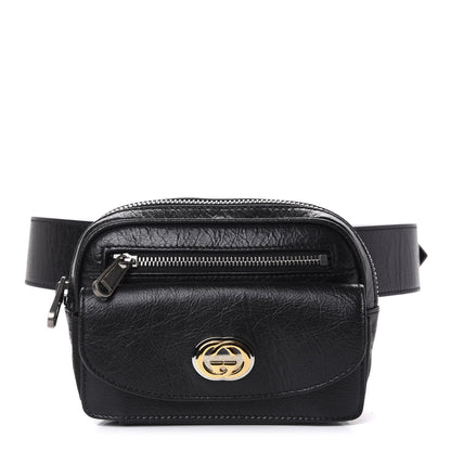 Gucci Fluffy Calfskin Mini Morpheus Belt Bag 70 28 Black 1 of 12
