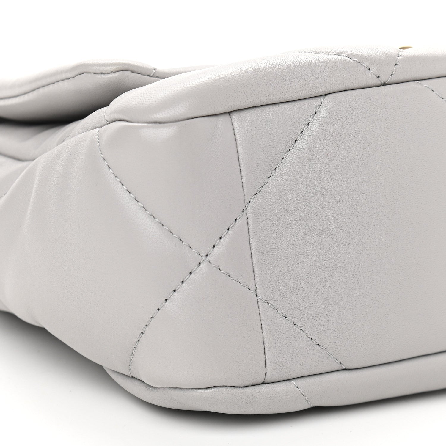 Chanel Goatskin Quilted Medium Chanel 19 Flap Grey 8 of 10