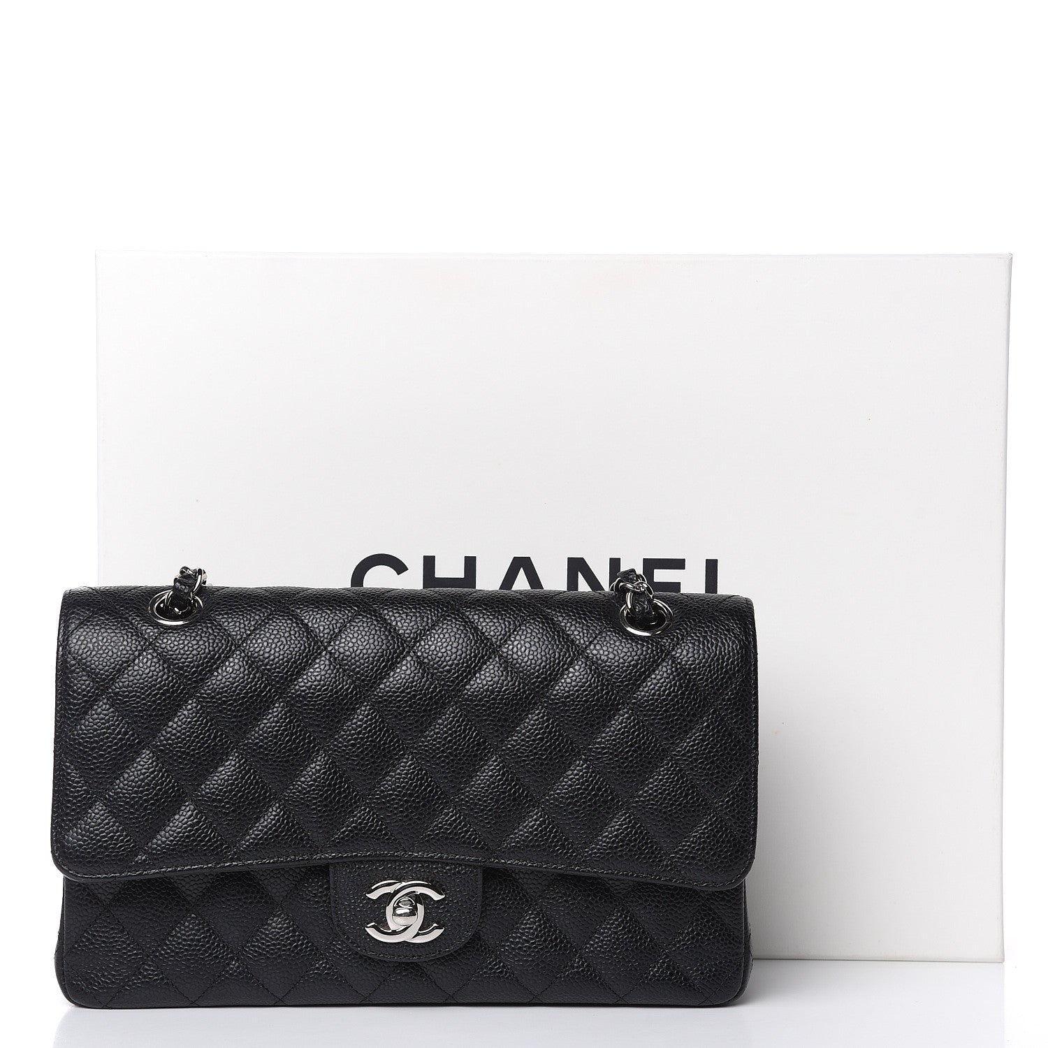 Chanel Caviar Quilted Medium Double Flap Black 12 of 12