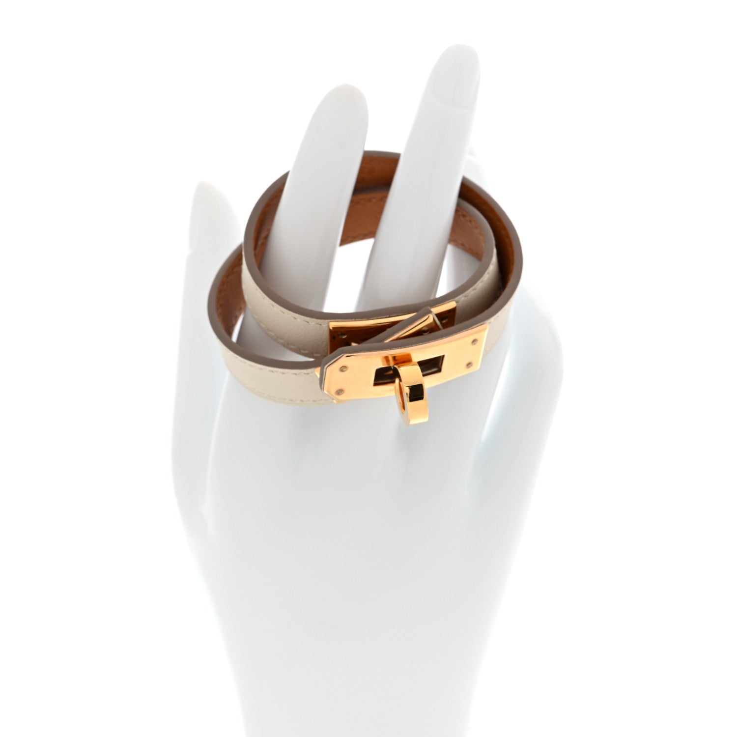 Hermes Swift Kelly Double Tour Bracelet XS Nata 2 of 5