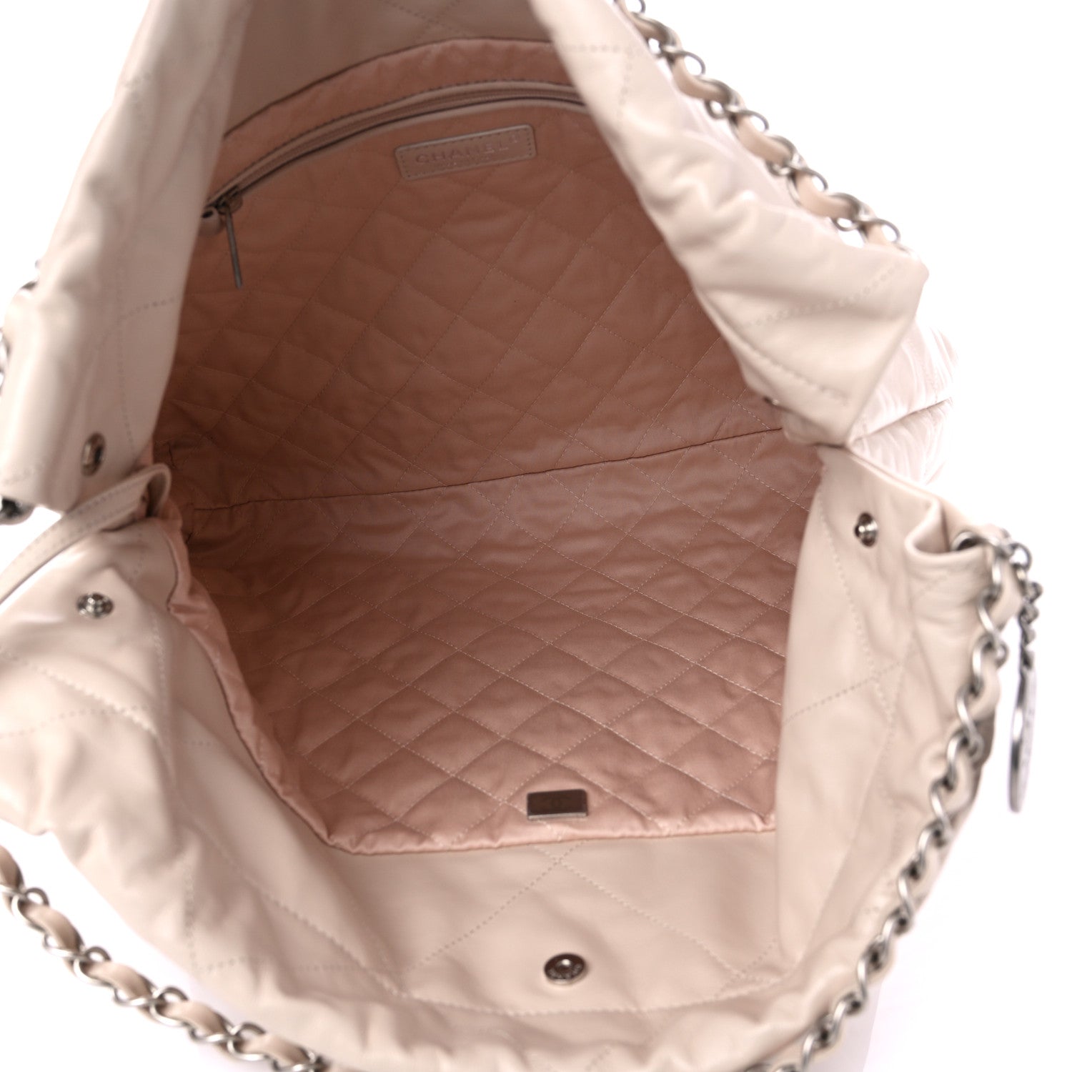 Chanel Shiny Calfskin Quilted Chanel 22 Ecru 6 of 10