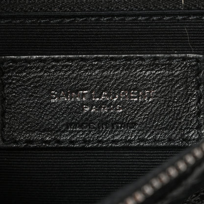 Saint Laurent Crinkled Calfskin Matelasse Monogram Niki Body Bag Black 5 of 9