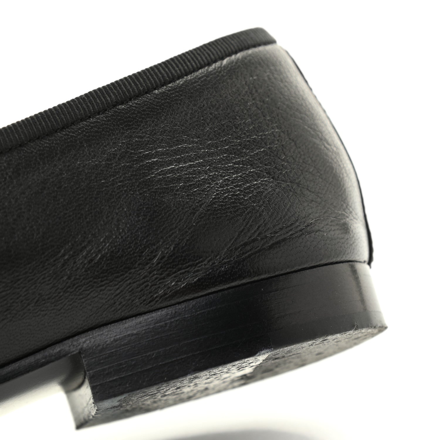 Chanel Lambskin Patent Cap Toe Camellia Ballerina Flats 38.5 Black 8 of 9