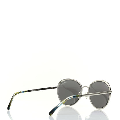 Chanel Metal Spring Round Sunglasses 4206 Silver 4 of 8