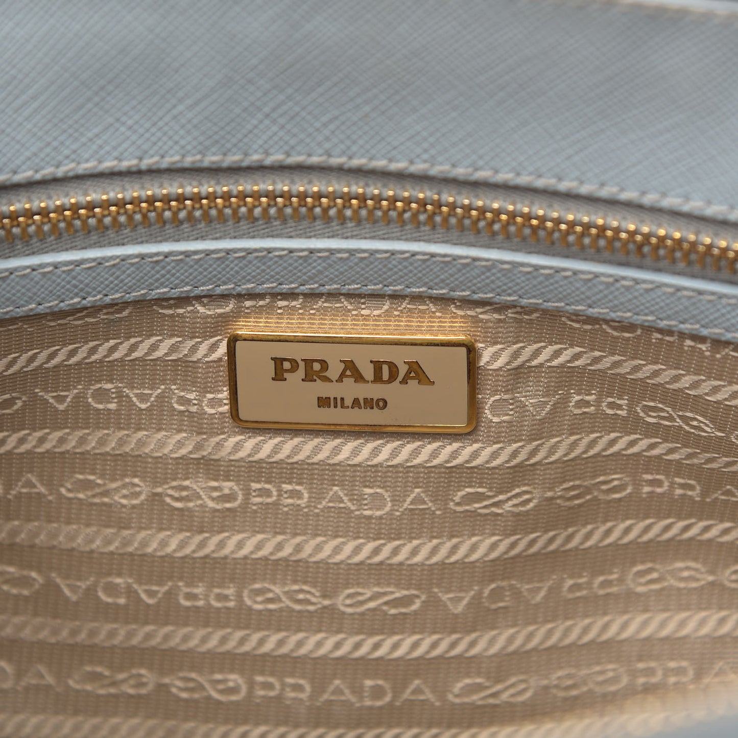 Saffiano Galleria Mini Double Zip Tote Aviazione