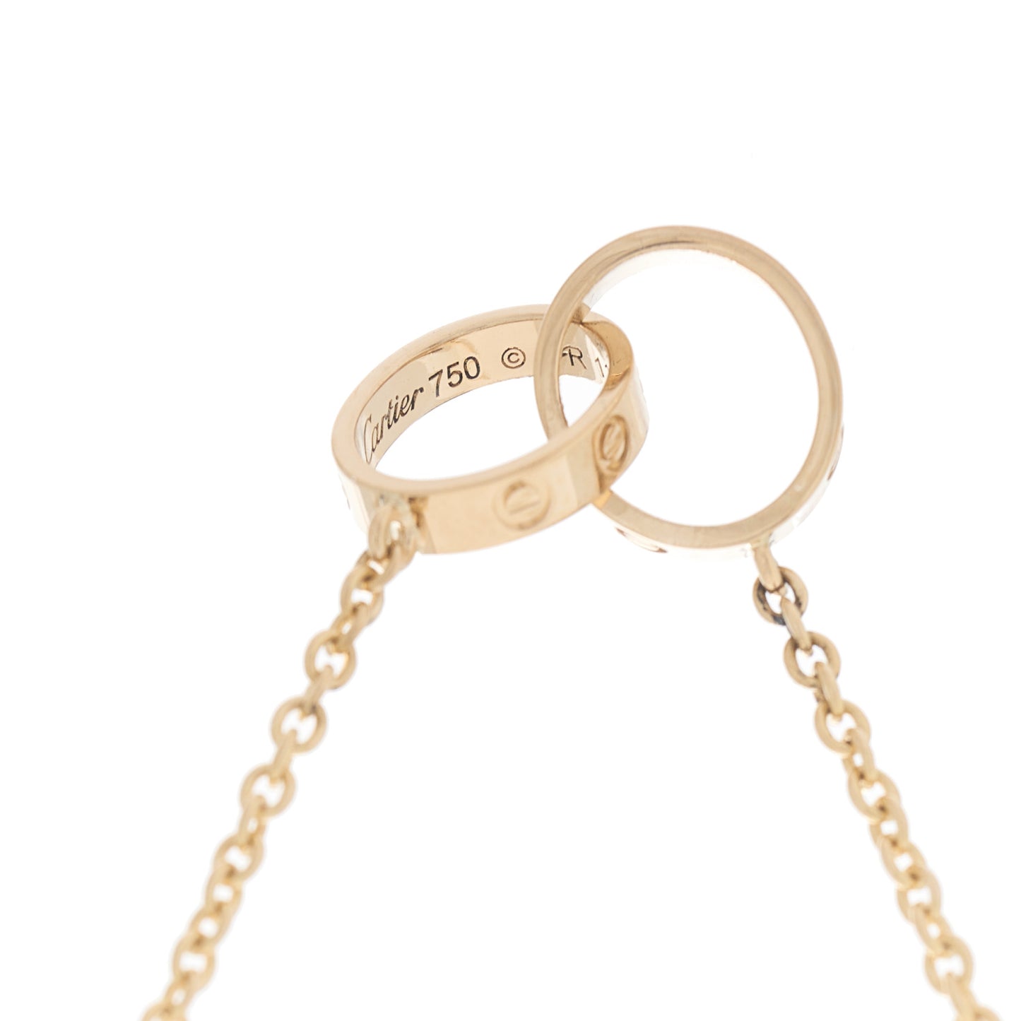 18K Yellow Gold Interlocking LOVE Necklace
