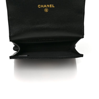 Chanel Lambskin Quilted CC Hook Card Holder Black 5 of 9