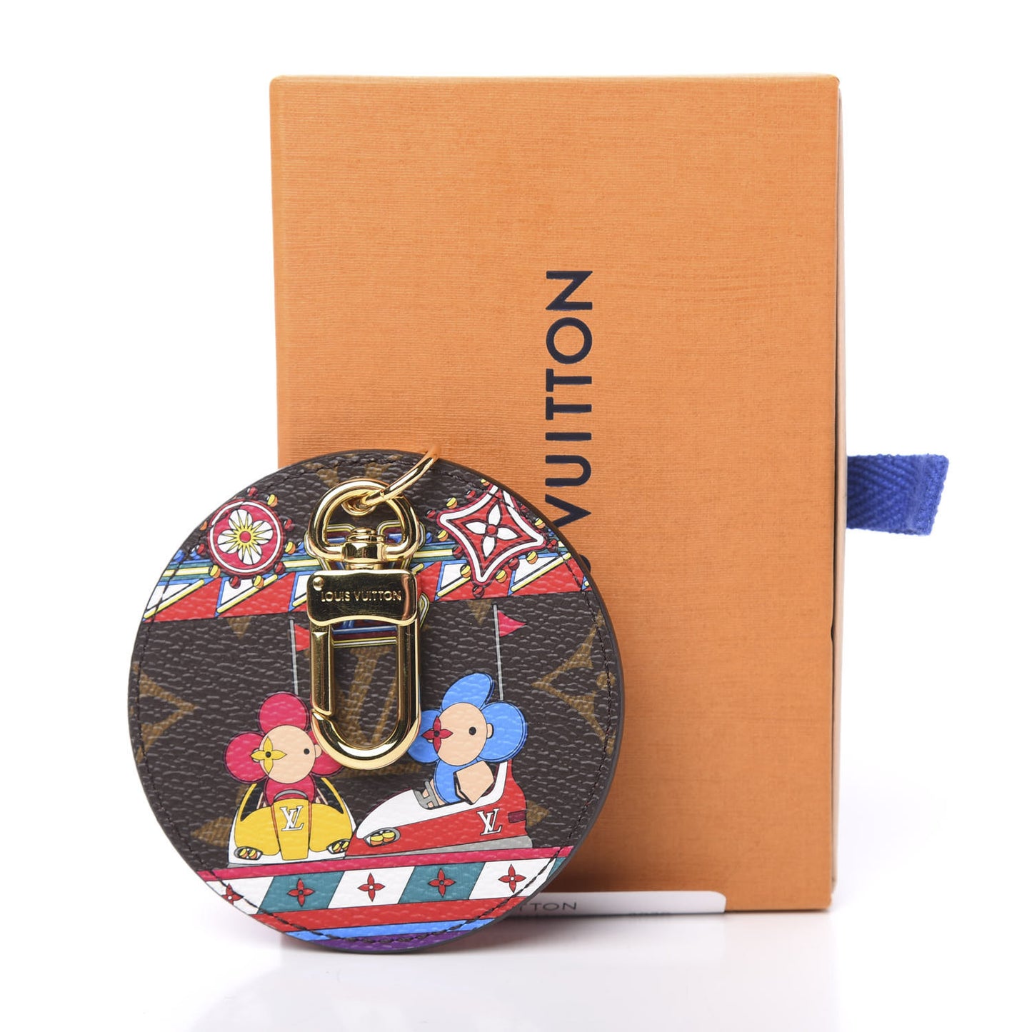 Monogram 2020 Christmas Animation Bumper Cars Bag Charm Key Ring Coquelicot