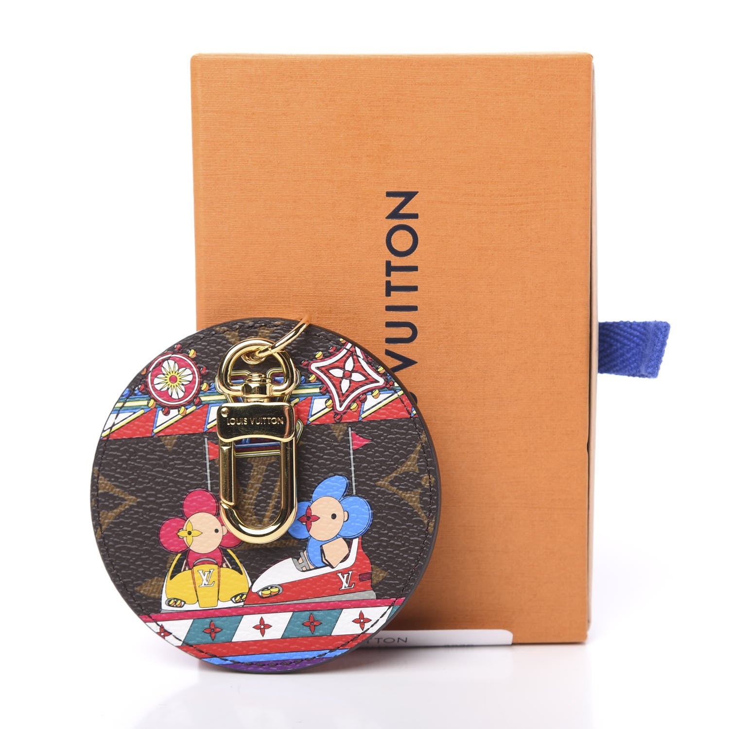 Louis Vuitton Monogram 2020 Christmas Animation Bumper Cars Bag Charm Key Ring Coquelicot 5 of 5