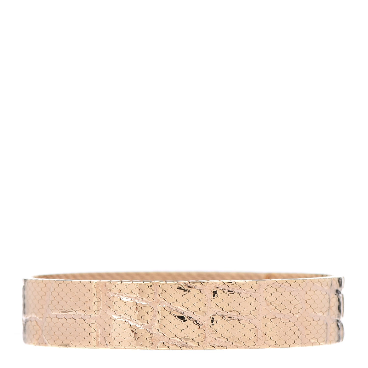 Hermes 18K Rose Gold Diamond MM Kelly Milanese Bracelet ST 3 of 5