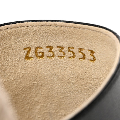 Chanel Iridescent Goatskin Patent CC Espadrille Mules 37 Black 10 of 15