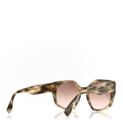 Fendi Acetate FF Fendi Butterfly Sunglasses FE40017I Black Horn 4 of 7