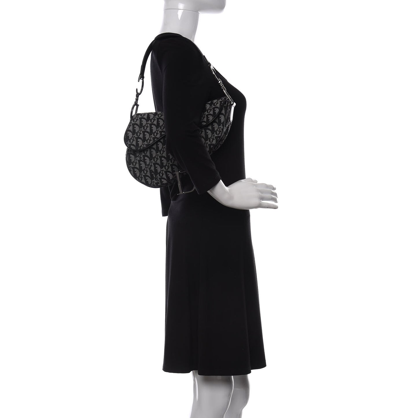 Monogram Saddle Bag Black