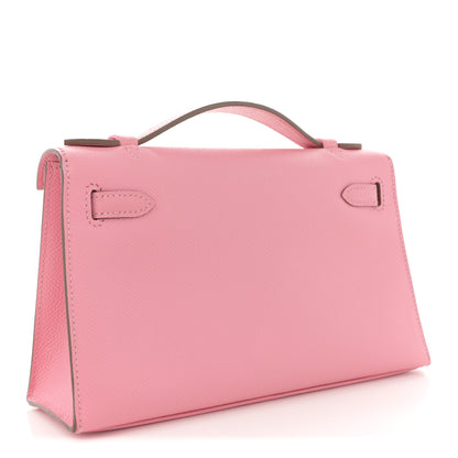 Hermes Epsom Kelly Pochette Clutch Rose Confetti 3 of 7