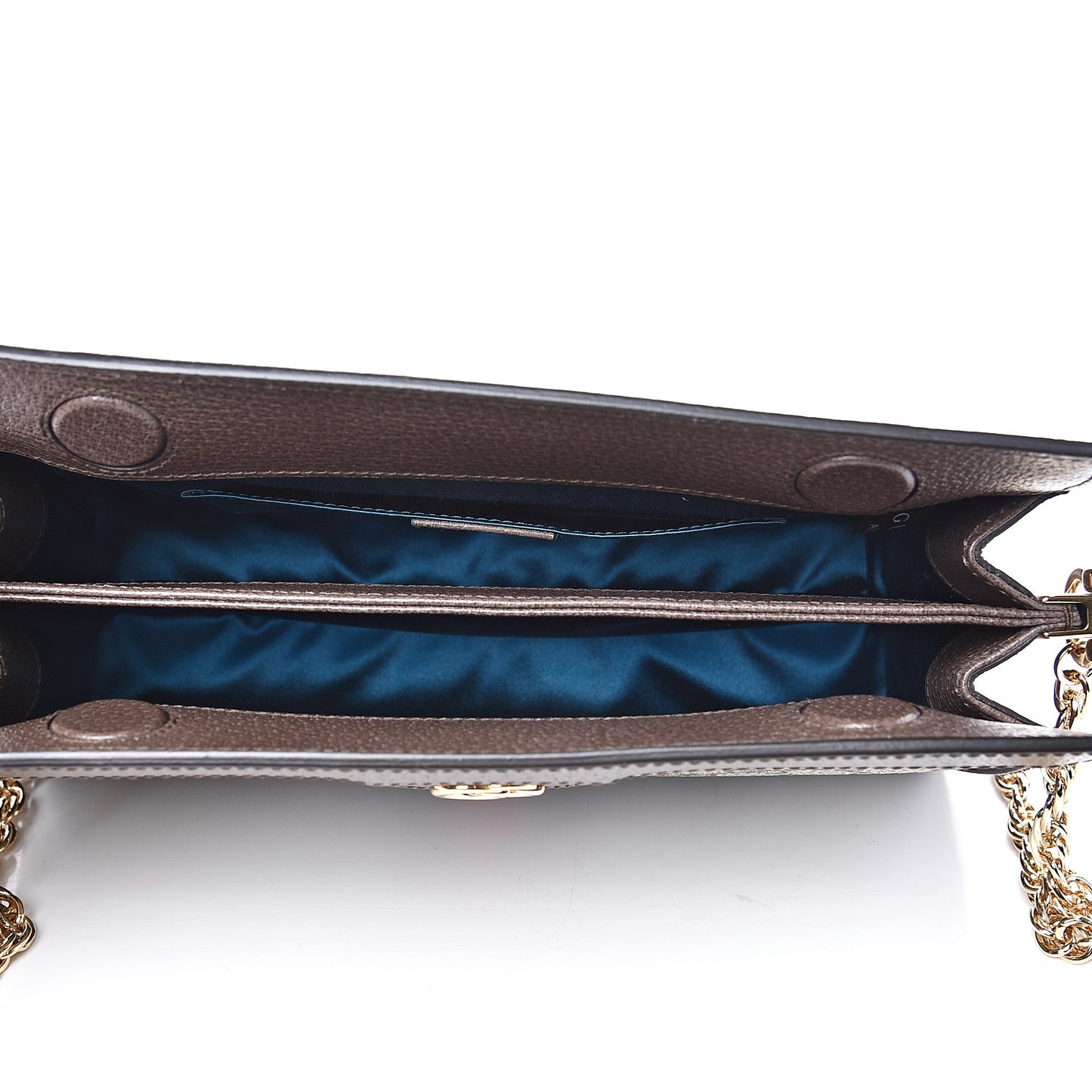 GG Supreme Monogram Web Small Ophidia Chain Shoulder Bag Brown